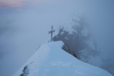 Ankunft am italienischen Gipfel 4476m