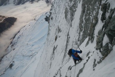 Die letzten Meter der ersten Crux Seillänge